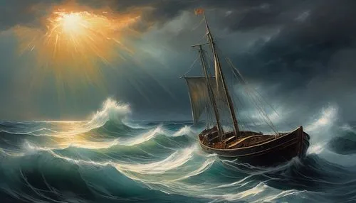 sea sailing ship,sea fantasy,sea storm,maelstrom,sailing ship,fantasy picture,god of the sea,viking ship,world digital painting,caravel,at sea,unseaworthy,sail ship,sailing,sailing boat,galleon,sailer,lightships,seafaring,longship,Conceptual Art,Daily,Daily 32