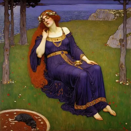 la violetta,rusalka,the sleeping rose,the magdalene,girl lying on the grass,girl in the garden,idyll,lacerta,venus,woman at the well,art nouveau,viola,violet,cepora judith,woman playing,woman holding pie,artemisia,rossa,bellini,grape harvest,Art,Artistic Painting,Artistic Painting 32