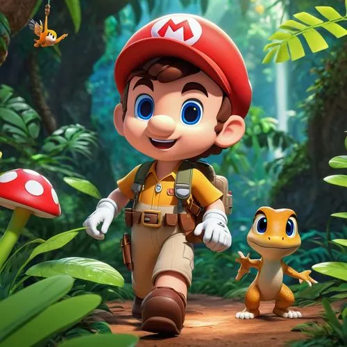 gamesradar,poykio,zookeeper,forest workers,spelunker,cartoon forest,platformers,rescuers,cartoon video game background,marios,explorers,morio,spelunkers,zookeepers,pikmin,galkaio,game characters,plumber,oras,kalos,Unique,3D,3D Character