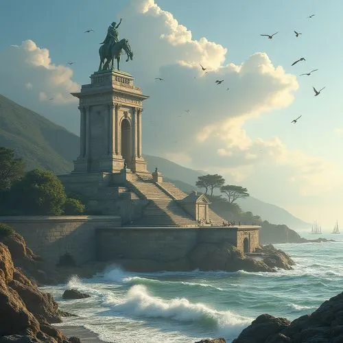 herakleion,artemis temple,themyscira,neptuno,trafalgar,civ,athena,justitia,poseidon,alexandria,liberty statue,philippopolis,rome 2,tropico,samothrace,temple of poseidon,carthage,atlantica,oceanus,temple of hercules,Photography,General,Realistic