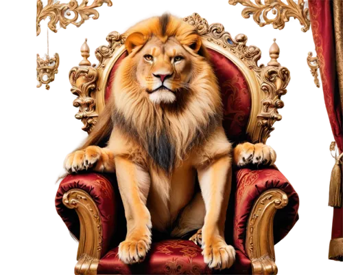 kingship,rulership,throne,lionore,king crown,male lion,forest king lion,lion,monarchic,leonine,the throne,queenship,lion's coach,lione,simha,kion,trone,heraldic animal,leones,aslan,Illustration,Paper based,Paper Based 16