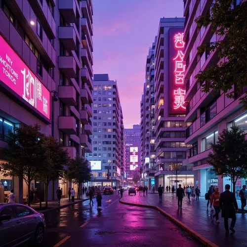 Deconstructivist cinematic scene, avant-garde color palette, bold contrasting hues, neon-lit cityscape, distorted reflections, fragmented composition, high-contrast lighting, experimental cinematograp