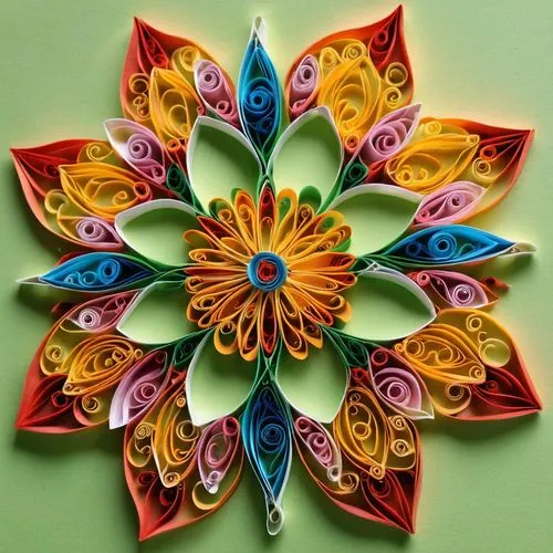 Create an image of a [flowers ] designed with the art
of quilling, using rolled paper strips to form its
.structure, 4k
Visualize a [bike] that looks as if it were assembled
.from intricate quilled pa