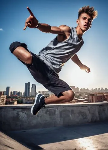 freestyle football,parkour,axel jump,flip (acrobatic),street dancer,leaping,jumping,b-boying,tricking,soccer kick,footbag,high jump,free running,jump rope,jumps,jump,hip-hop dance,believe can fly,stunt performer,skateboarder,Conceptual Art,Fantasy,Fantasy 14