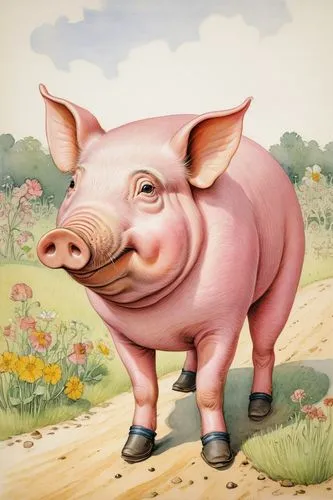 cartoon pig,pot-bellied pig,piggeries,scrofa,cochon,pigmentary,schwein,squealer,pigface,pigman,anthropomorphized animals,pig,pigneau,duroc,swine,pignatiello,piglet,suckling pig,piggly,piggot,Illustration,Realistic Fantasy,Realistic Fantasy 31