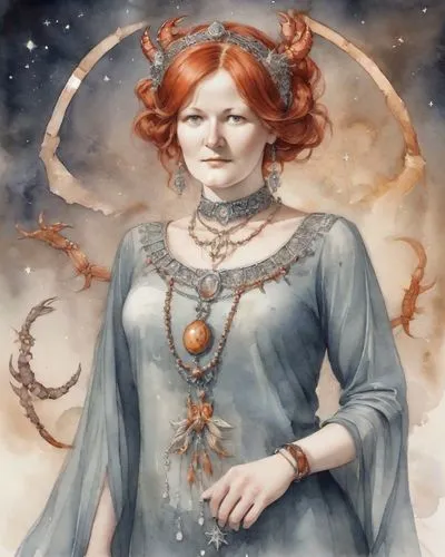 frigga,demelza,delenn,rasputina,imbolc,irisa,huiraatira,galathea,freyja,caramon,cora,aslaug,ostara,elenore,nakshatras,kriemhild,ceremonials,zodiac sign gemini,niffenegger,astronema,Digital Art,Watercolor