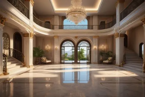 luxury home interior,mansion,3d rendering,luxury property,luxury home,marble palace,entrance hall,lobby,palladianism,cochere,palatial,penthouses,hallway,neoclassical,luxury hotel,hotel lobby,sursock,venetian hotel,mansions,emirates palace hotel,Illustration,Realistic Fantasy,Realistic Fantasy 03