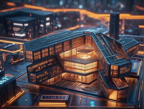 metropolis,solar cell base,3d render,industrial area,cinema 4d,factories,office buildings,industrial building,isometric,tilt shift,industrial landscape,city buildings,3d rendering,city blocks,circuitry,buildings,mining facility,skyscraper town,futuristic architecture,industrial plant,Photography,General,Sci-Fi