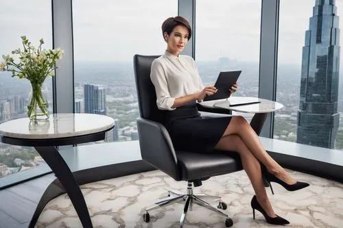 bussiness woman,businesswoman,business woman,business women,businesswomen,receptionist,modern office,blur office background,place of work women,office chair,office worker,secretarial,secretaria,manageress,businesspeople,oticon,woman holding a smartphone,women in technology,secretary,woman sitting,Illustration,Realistic Fantasy,Realistic Fantasy 11