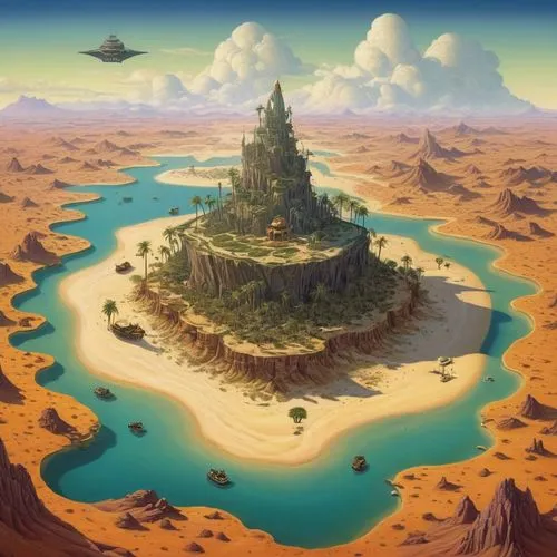 mushroom island,an island far away landscape,alien planet,alien world,futuristic landscape,floating islands,Illustration,Realistic Fantasy,Realistic Fantasy 05