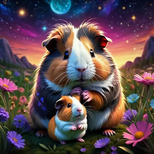 guinea pigs,guineapig,guinea pig,easter rabbits,easter background,cavy,cute animals,kawaii animals,japanese chin,lilo,rabbit family,easter theme,cute cartoon image,rabbits,corgis,whimsical animals,round kawaii animals,bunnies,teacup pigs,anthropomorphized animals,Conceptual Art,Fantasy,Fantasy 08