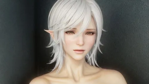 male elf,violet head elf,elven,elf,dark elf,male character,wood elf,natural cosmetic,female doll,cullen skink,pale,cosmetic,3d rendered,elves,mezzelune,3d model,doll's facial features,white rose snow 