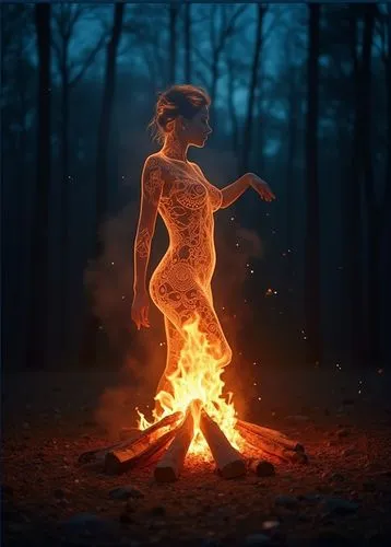 fire dancer,fire dance,firedancer,dancing flames,fire artist,holika,Illustration,Realistic Fantasy,Realistic Fantasy 36