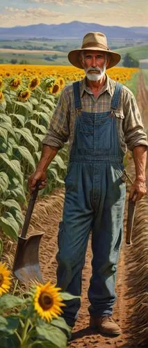 sunflowers and locusts are together,sunflower field,farmer,farmworker,sunflowers,farmhand,cornplanter,agrarianism,sharecropper,sunflower coloring,gleaners,fieldsman,farmboy,aggriculture,farmworkers,sunflowers in vase,sower,agriculture,agribusinessman,farmhands,Art,Classical Oil Painting,Classical Oil Painting 42