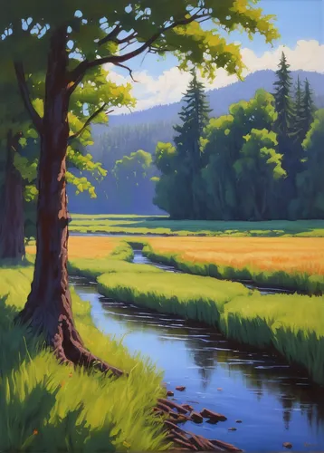 salt meadow landscape,river landscape,meadow landscape,landscape background,freshwater marsh,green landscape,marsh,brook landscape,rural landscape,forest landscape,meadow in pastel,small landscape,nature landscape,japan landscape,green meadow,mountain meadow,flowing creek,river juniper,tidal marsh,summer meadow,Conceptual Art,Fantasy,Fantasy 28