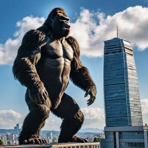 king kong,kong,gorilla,ape,kumamoto city,shinjuku,odaiba,godzilla,silverback,great apes,nikuman,marvel of peru,gorilla soldier,kumamoto,giant schirmling,umeda,chimpanzee,kaohsiung,hoboken condos for sale,high-rise,Photography,General,Realistic