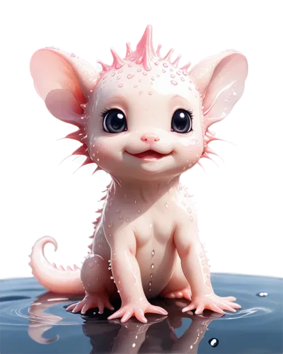 axolotl,axolotls,chua,water creature,kewpie,fantasy animal,mew,colotl,ferrat,jigglypuff,salamon,chimaera,watership,sphynx,pink cat,bunyip,pinkola,tittlemouse,bartok,ferrin,Illustration,Black and White,Black and White 34