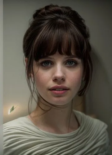 felicity jones,bangs,romantic look,romantic portrait,girl portrait,pale,british actress,princess leia,cinderella,portrait of a girl,orla,female hollywood actress,hollywood actress,portrait photographers,young woman,beautiful young woman,portrait photography,angel face,jane austen,mystical portrait of a girl,Common,Common,Photography