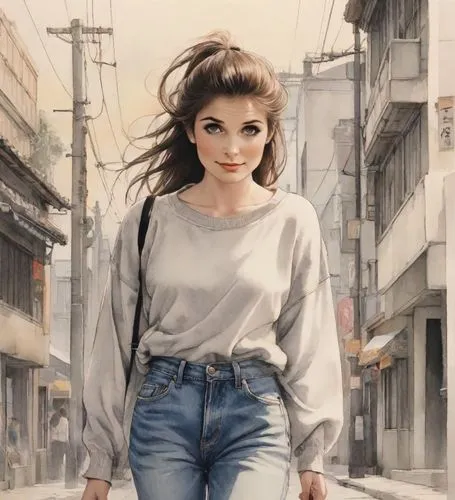 hagio,shenmue,audrey hepburn-hollywood,young model istanbul,yasumasa,japanese woman,anousheh,amelie,akanishi,koreeda,street shot,eleftheria,fonteyn,vintage woman,nodame,donsky,rotoscoping,hepburn,retro woman,farrokhzad,Digital Art,Ink Drawing