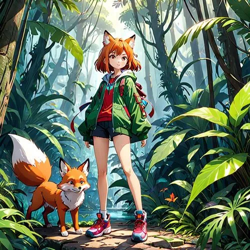 forest walk,in the forest,forest animals,taiga,forest background,forest,forest path,forest animal,hoenn,forest floor,arrietty,garden-fox tail,forest clover,hiker,little fox,cartoon forest,hikers,wander,ghibli,kurama,Anime,Anime,General