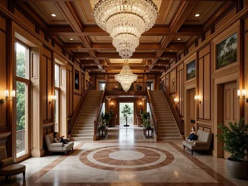 hallway,foyer,cochere,gleneagles hotel,entrance hall,entryway,lobby,nemacolin,rosecliff,hotel hall,hotel lobby,beverly hills hotel,philbrook,breezeway,entranceway,luxury home interior,greystone,foyers,amanresorts,hallway space