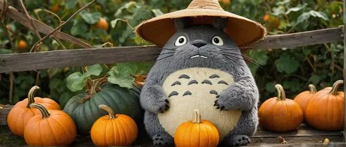 kirdyapkin,totoro,halloween cat,seasonal autumn decoration,decorative squashes,halloween decoration,halloween owls,gourds,calabaza,fairy penguin,pumpsie,funny pumpkins,decorative pumpkins,ornamental gourds,pumpkin patch,oktoberfest cats,fall animals,whimsical animals,gourd,cibinong,Illustration,Realistic Fantasy,Realistic Fantasy 17