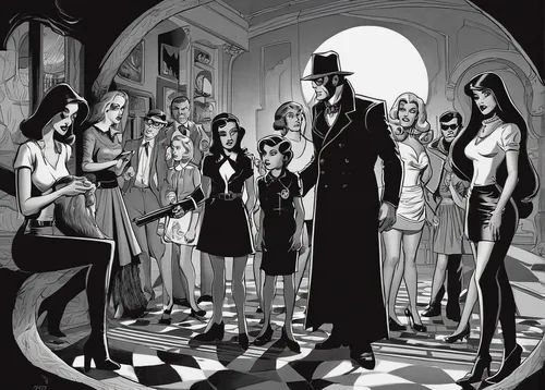 Imagine a dark secret that threatens to unravel a family's life.,mafia,nightshade family,clue and white,riddler,spy visual,magic castle,gentleman icons,suit of spades,undertaker,blind alley,lupin,cove