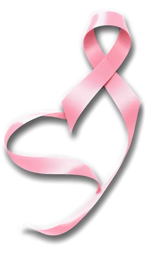 Pink ribbon, breast cancer awareness, solo, delicate loops, satin texture, gentle curves, subtle shading, soft pink color, 3/4 composition, close-up view, shallow depth of field, warm lighting, PNG tr