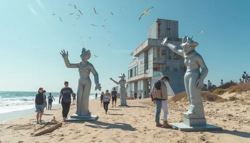 sand sculptures,atlanteans,sylt,cottesloe,arcachon,beach defence,venice beach,capbreton,public art,domburg,statuettes,knokke,sagaponack,delphic,jesolo,mamaia,beachcombers,collodi,the sculptures,atlantics,Photography,General,Realistic