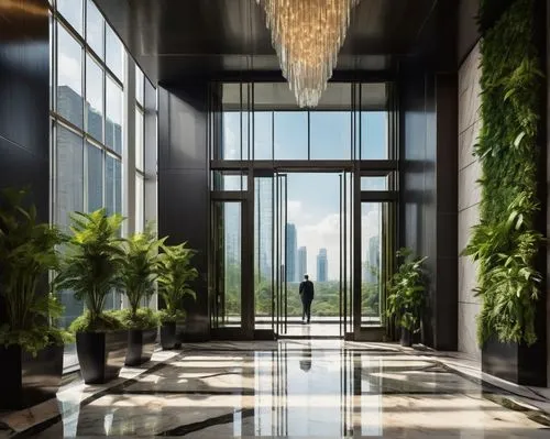 amanresorts,lobby,hotel lobby,hallway,penthouses,corridor,foyer,corridors,shangri,luxury home interior,intercontinental,entryway,hallway space,hotel hall,glass wall,atriums,luxury hotel,shangrila,entrance hall,rotana,Illustration,Black and White,Black and White 28