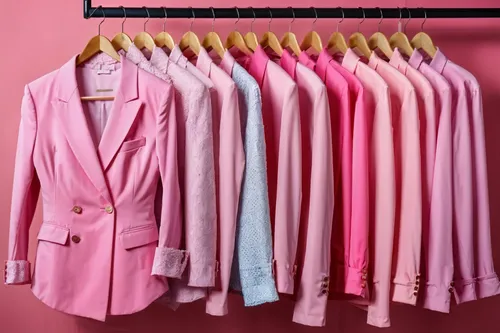 women's closet,menswear for women,man in pink,women's clothing,wardrobe,baby pink,ladies clothes,color pink,women clothes,closet,lisaswardrobe,walk-in closet,pink large,pink,clothing,pink lady,light pink,dry cleaning,garment racks,clover jackets