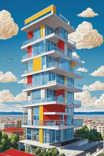 sky apartment,escala,multistorey,stalin skyscraper,residential tower,skyscraper,inmobiliaria,europan,high-rise building,scampia,mamaia,immobilier,edificio,jesolo,high rise building,megapolis,skycraper,sedensky,skyscraping,condominia,Art,Artistic Painting,Artistic Painting 43