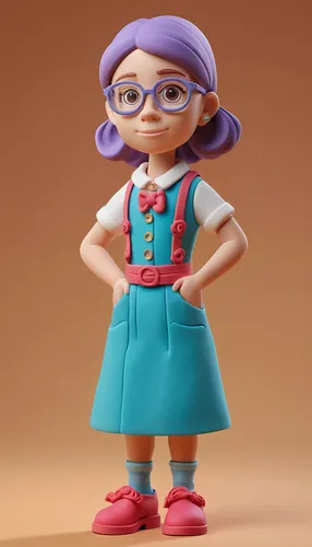 agnes,3d model,3d figure,lotte,cute cartoon character,television character,matsuno,character animation,3d render,clay animation,barb,kotobukiya,retro cartoon people,3d rendered,louise,sewing pattern girls,takikomi gohan,librarian,girl in overalls,fashionable girl,Unique,3D,Clay