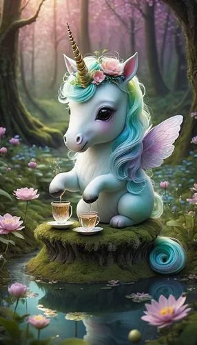 spring unicorn,unicorn background,unicorn art,unicorn,faerie,faery,tea party cat,tea zen,teacup,tea party,fantasy picture,rosa 'the fairy,my little pony,little girl fairy,rosa ' the fairy,fae,fairy queen,fairy forest,fairy,fairy tale character,Illustration,Abstract Fantasy,Abstract Fantasy 06