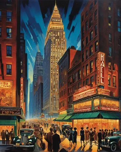 radio city music hall,hildebrandt,night scene,gershwin,mcquarrie,cityscapes,new york restaurant,broadway,city scape,ziegfield,colescott,haberfeld,gangloff,bleckner,dinehart,feininger,meyerowitz,struzan,big night city,selznick,Illustration,Realistic Fantasy,Realistic Fantasy 21