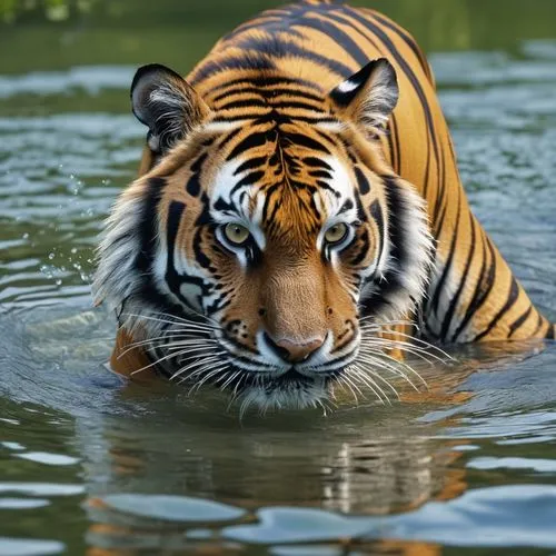 A tiger with a fish-like underbody and tail. swimming in the river,asian tiger,bengal tiger,sumatran tiger,a tiger,tiger,bengalensis,bandhavgarh,harimau,siberian tiger,tigers,bengalenuhu,kabini,bengal