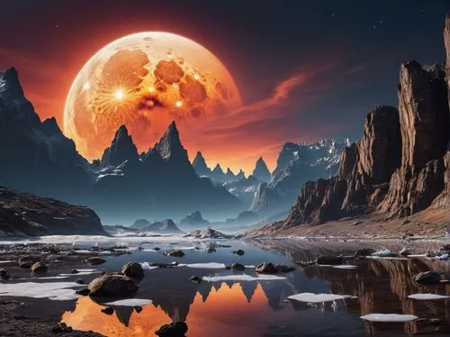 lunar landscape,moonscape,valley of the moon,alien planet,moon valley,moon and star background,Photography,General,Realistic