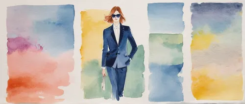 Paul Smith - Fall-Winter 2018-2019 - Paris Fashion Week,watercolor women accessory,watercolor tassels,watercolor paint strokes,watercolors,watercolour socks,watercolor background,watercolor texture,wa