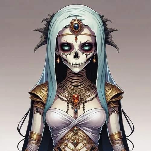 dark elf,vestal,planescape,dead bride,lich,paizo,Illustration,Abstract Fantasy,Abstract Fantasy 11