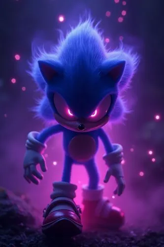 a dslr photograph of a mythical creature humanoid hyper realistic in the style of dslr portraits of humanoid creatures, looks like sonic the hedgehog by sega,sonic from the sonic movie by the - sonic 