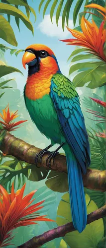 tropical bird,tropical bird climber,tropical birds,bird painting,colorful birds,tropical animals,tucan,exotic bird,bird of paradise,toco toucan,flower and bird illustration,bird illustration,tropical floral background,toucans,macaws of south america,nature bird,bird-of-paradise,swainson tucan,toucan,quetzal,Illustration,Japanese style,Japanese Style 13