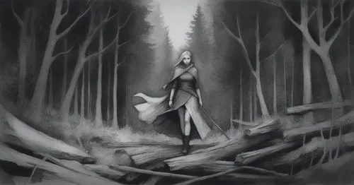 mirkwood,ballerina in the woods,forest walk,elven forest,in the forest,slender,Illustration,Abstract Fantasy,Abstract Fantasy 18