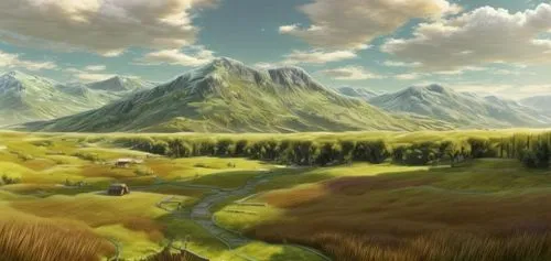 cartoon video game background,mountain plateau,mountainous landforms,mountain pasture,mountain valleys,mountainous landscape,mountain tundra,mountain valley,the landscape of the mountains,fantasy landscape,giant mountains,mountain world,mountain meadow,mountain landscape,mountain scene,the valley of the,landscape background,grasslands,mountains,alpine pastures