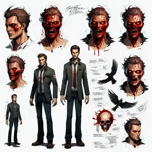 redfield,deucalion,dojima,bigby,macdevitt,wesker,Unique,Design,Character Design