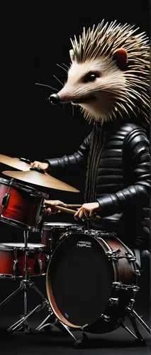 musical rodent,tom-tom drum,hoglet,porcupine,hedgehog,percussionist,snare,splinter,new world porcupine,amur hedgehog,drummer,sonic the hedgehog,echidna,common opossum,hedgehogs,opossum,drumsticks,hedgehog head,jazz drum,young hedgehog,Art,Artistic Painting,Artistic Painting 34