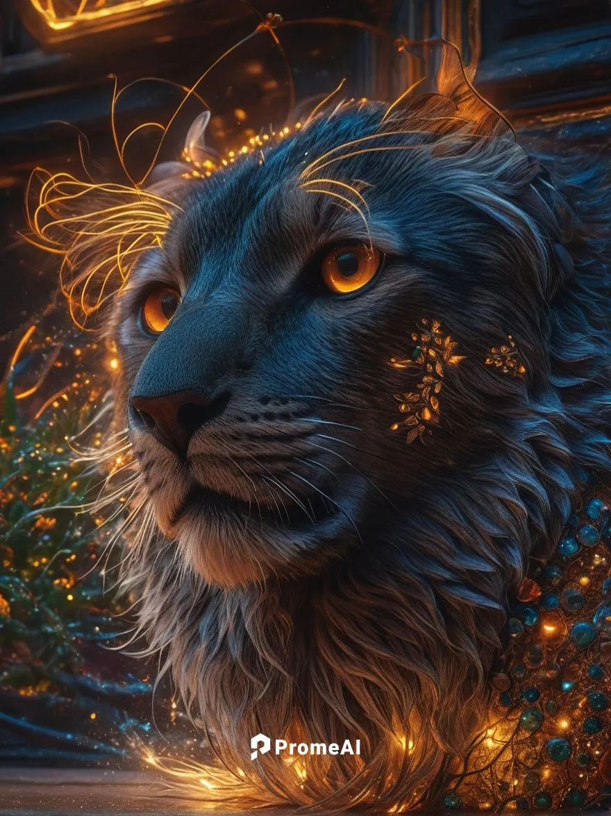 forest king lion,fantasy portrait,lion - feline,felidae,golden eyes,fantasy art,fire eyes,firethorn,maincoon,norwegian forest cat,feral,fantasy picture,leo,leopard's bane,fire artist,constellation wol