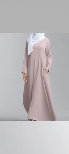 For Muslim hijab digital drawing with 3d with blain design ,the model in a pink aba dress with white collar, sleeves and a short skirt,ihram,abayas,salaam,sajda,abaya,allah,Photography,General,Realist