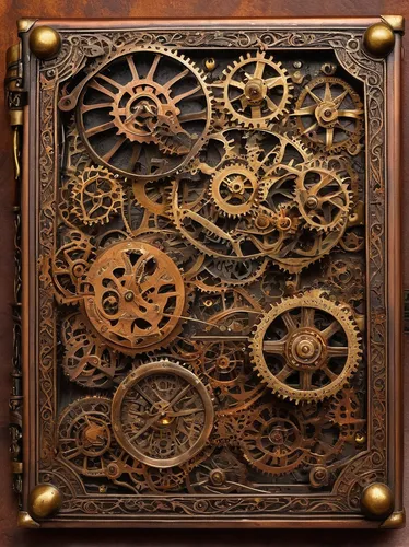 steampunk gears,mechanical puzzle,clockmaker,cogwheel,wooden cable reel,scientific instrument,steampunk,watchmaker,ship's wheel,cog,transport panel,gears,wooden wheel,cogs,clockwork,longcase clock,mechanical,carved wood,cog wheels,old clock,Illustration,Realistic Fantasy,Realistic Fantasy 13