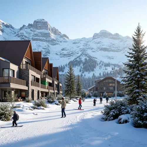 avoriaz,wengen,alpine village,gstaad,grindelwald,campiglio,adelboden,champernowne,murren,courchevel,cervinia,villard,kandern,ski resort,diablerets,norquay,megeve,aprica,canmore,antholz