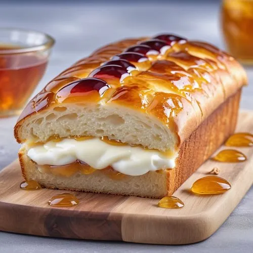 almond bread,jam bread,rum baba,kolach,butter bread,cheese bread,couronne-brie,zwiebelkuchen,challah,brioche,focaccia,easter bread,mandarin cake,pretzel rolls,danish pastry,plum cake,beer bread,sausage bread,mille-feuille,pane carasau